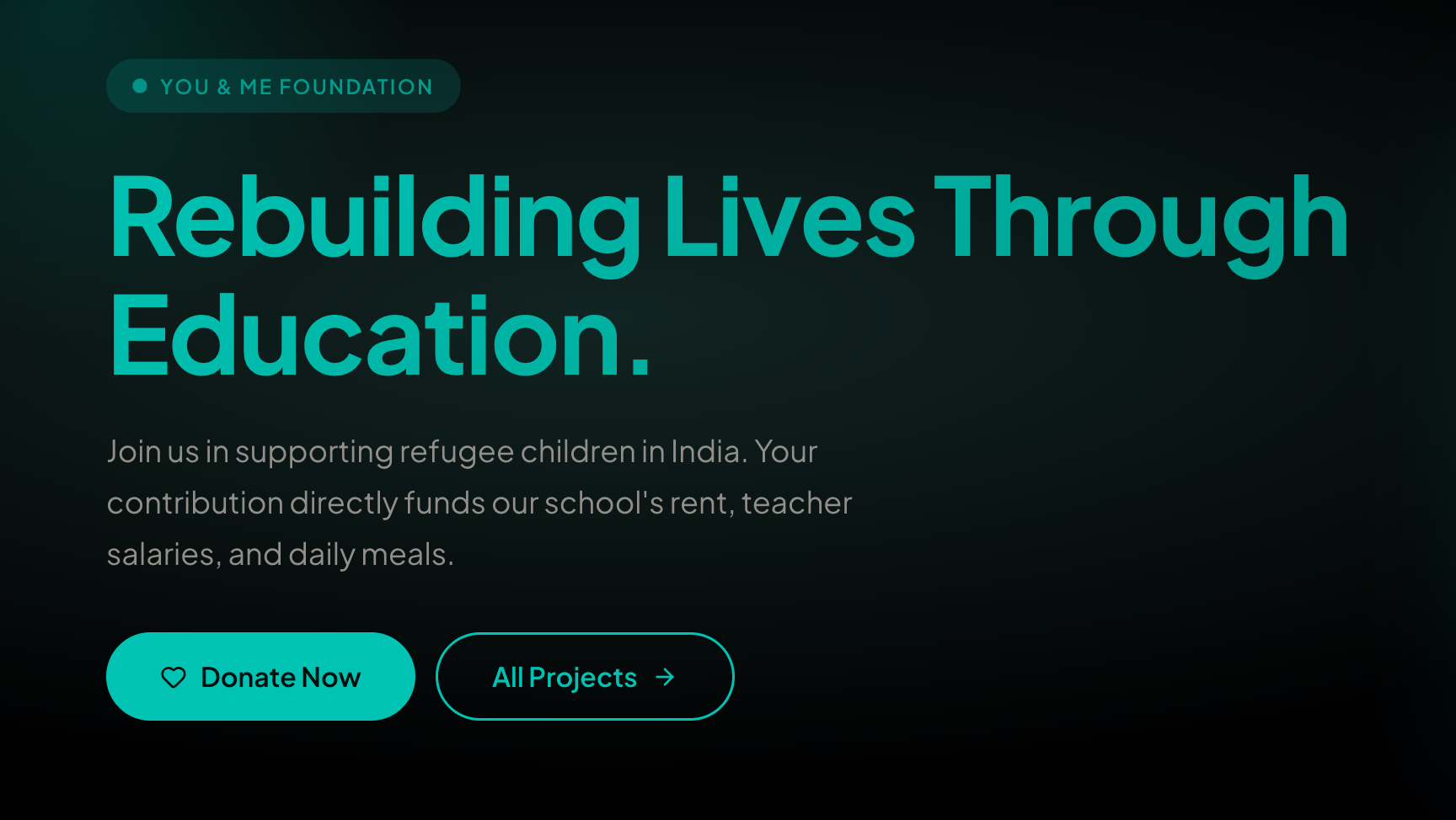 You & Me Foundation multi-tenant nonprofit platform dashboard